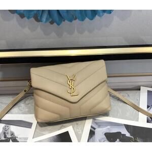 NWT Mini Lou lou Toy Crossbody Bag Quilted Leather Classic Matelasse Cream Gold